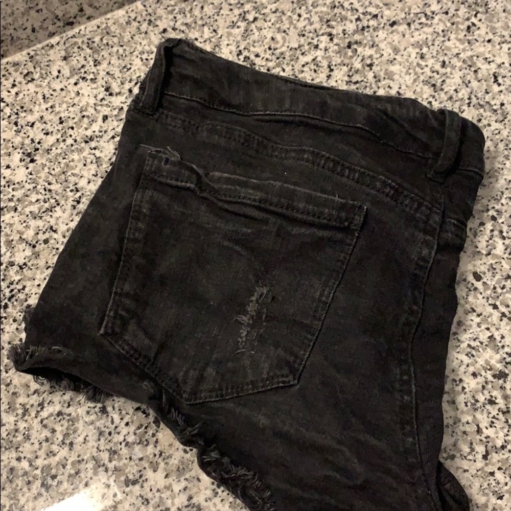 Black booty shorts
